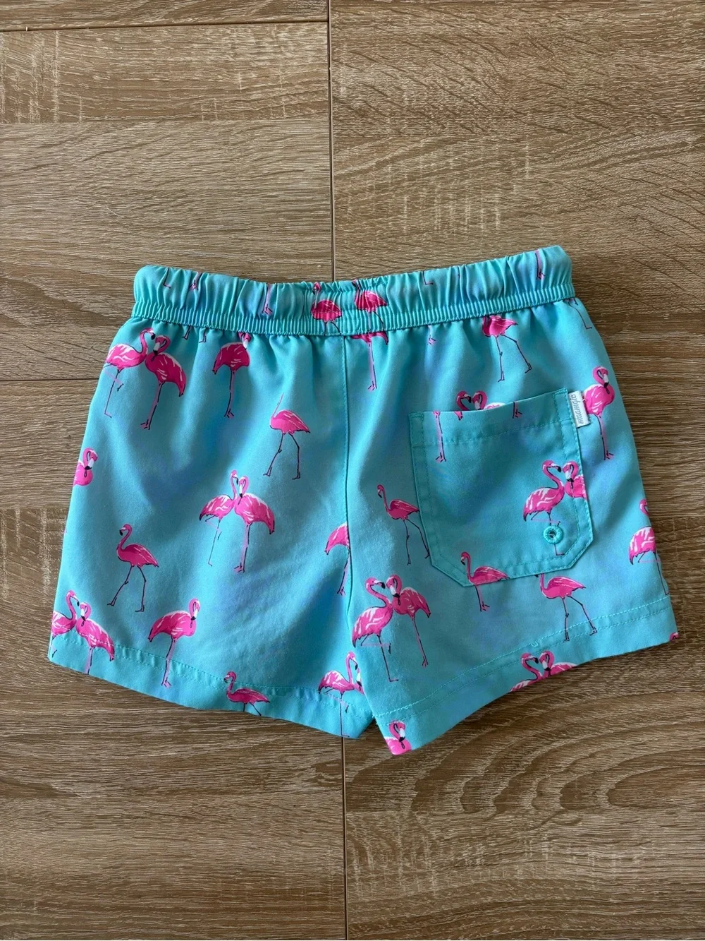 Maamgic boys pink flamingo swim trunks size 3T